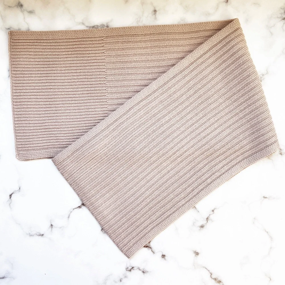 New ALLSAINTS Ribbed Knit Scarf in Blush